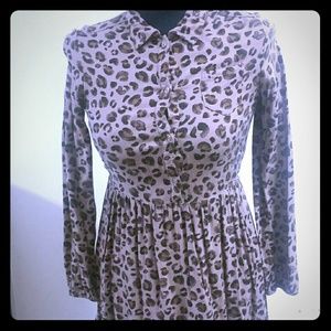 Cheetah Print long sleeve dress